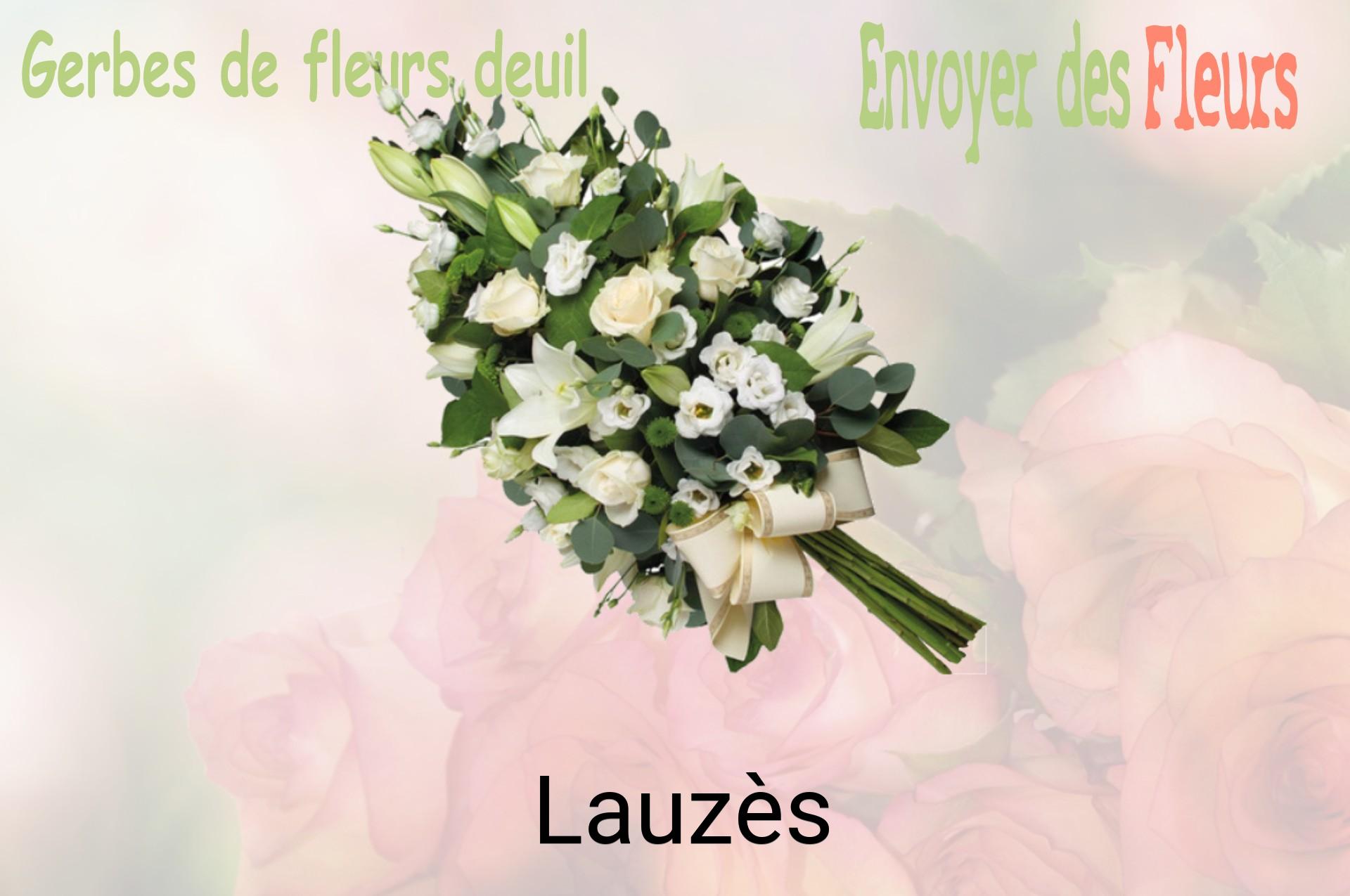 Gerbe de fleurs de deuil livrée à Lauzès